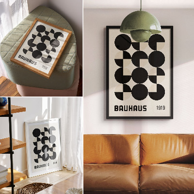 Dekorativni plakat Geometrijski oblici harmonija modernost minimalizam