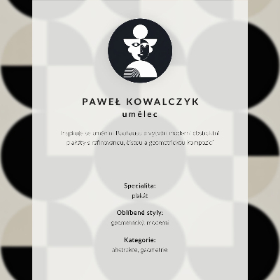 Dekorativni plakat Geometrijski oblici harmonija modernost minimalizam
