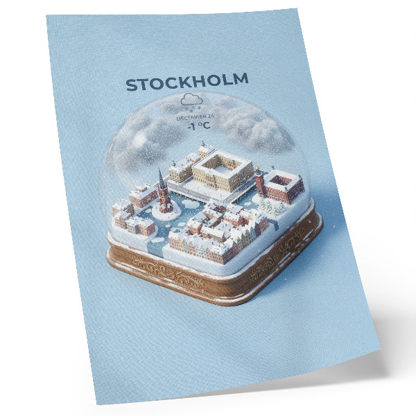Zidni plakat Stockholm u sferi moderne arhitekture zimske klime