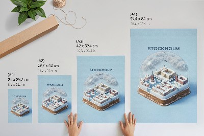 Zidni plakat Stockholm u sferi moderne arhitekture zimske klime