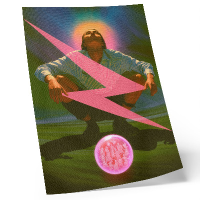 Plakat Neonske boje i iznenađujuća figura