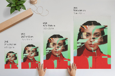 Dekorativni plakat Fragmentirani pogled na modernu pop arta