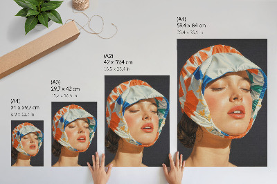 Plakat Realizam pokrivala za glavu kontrast boja modernost