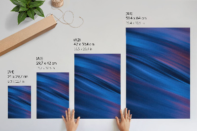 Plakat Dinamične trake boja u nijansama plave