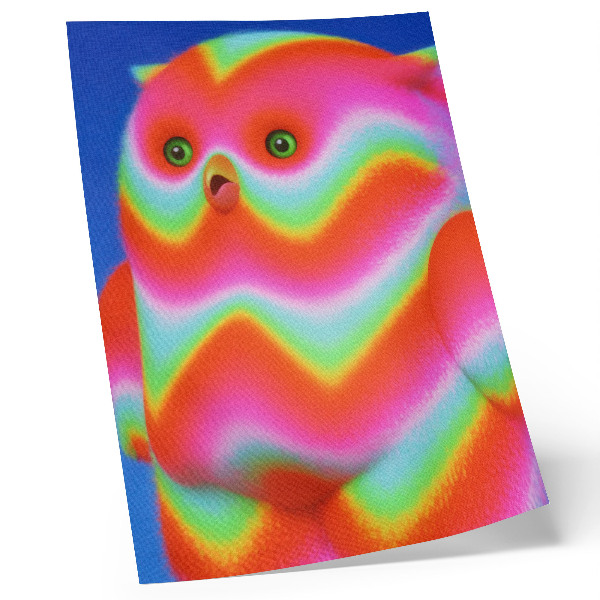 Plakat Lik s intenzivnim bojama i veselim uzorkom