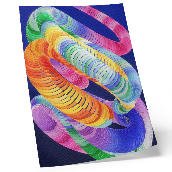 Tisak na platno Šarene spirale u apstraktnom stilu