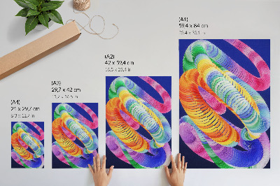Tisak na platno Šarene spirale u apstraktnom stilu