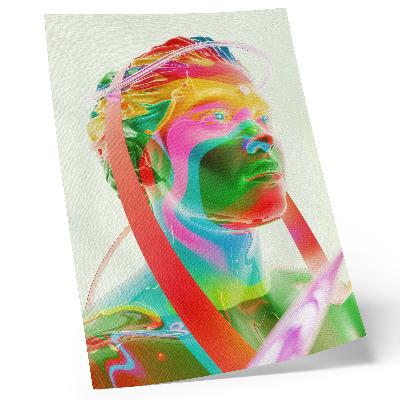 Tisak na platno Šareni futuristički portret lika
