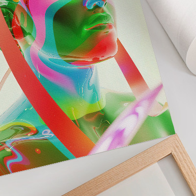 Tisak na platno Šareni futuristički portret lika