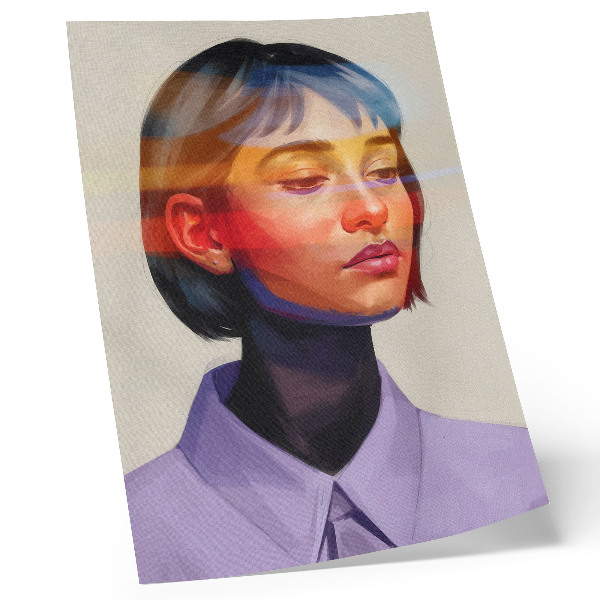 Zidni plakat Moderni minimalistički portret živih boja
