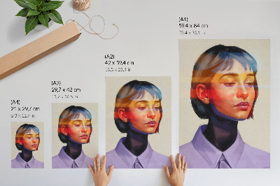 Zidni plakat Moderni minimalistički portret živih boja