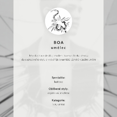 Zidni plakat Moderni minimalistički portret živih boja