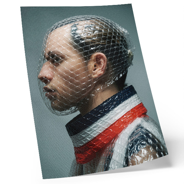 Dekorativni plakat Moderni portret s mjehurićastom folijom