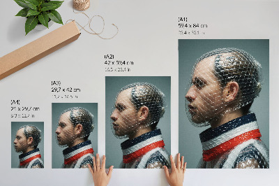 Dekorativni plakat Moderni portret s mjehurićastom folijom