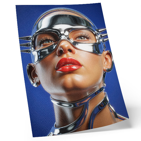 Zidni plakat Futuristička figura, intenzivne boje, modernost