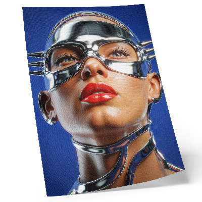 Zidni plakat Futuristička figura, intenzivne boje, modernost