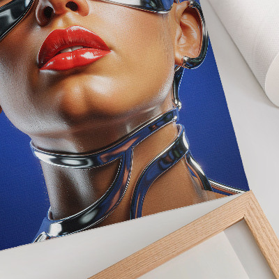 Zidni plakat Futuristička figura, intenzivne boje, modernost