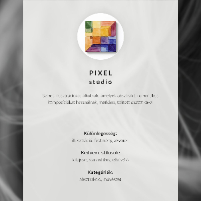 Tisak na platno Šareni portret, apstraktni oblici, intenzivne boje