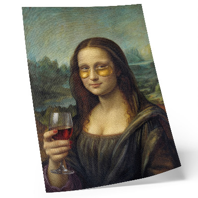 Dekorativni plakat Portret renesanse crnog vina sa žutim čašama