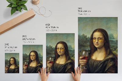 Dekorativni plakat Portret renesanse crnog vina sa žutim čašama