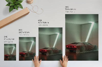 Zidni plakat Minimalizam i elegancija svjetla klasičnih automobila