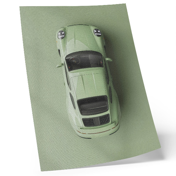 Plakat Moderni automobil u nijansi zelene
