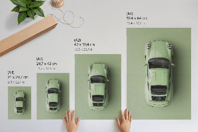 Plakat Moderni automobil u nijansi zelene
