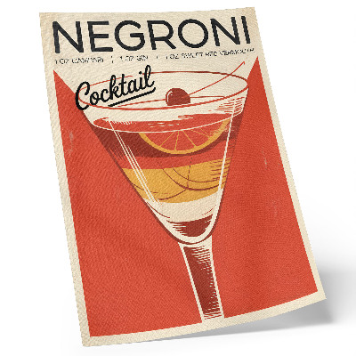 Zidni plakat Retro stil koktel grafike elegancija nostalgija