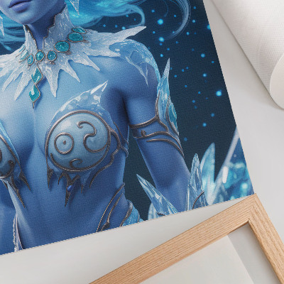 Plakat Fantastična atmosfera, čarobna figura, kristali leda