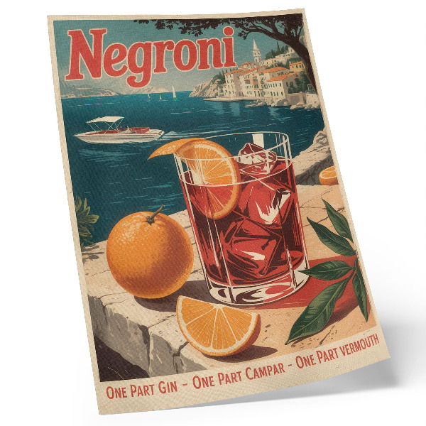 Plakat Intenzivne boje, blagdanska atmosfera, more, narančasta