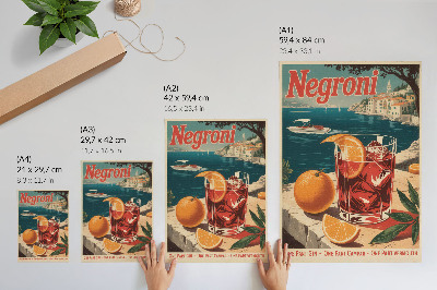 Plakat Intenzivne boje, blagdanska atmosfera, more, narančasta
