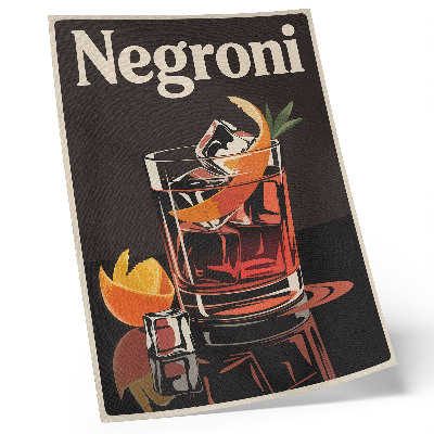 Dekorativni plakat Pijte s ledom i korom naranče