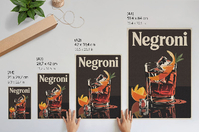 Dekorativni plakat Pijte s ledom i korom naranče