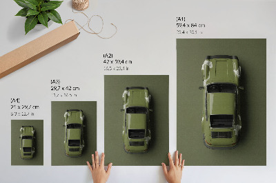 Plakat Elegantni zeleni automobil minimalizam jednostavnost