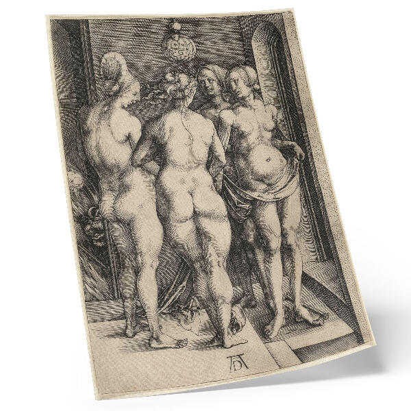 Zidni plakat Četiri gole žene, Albrecht Dürer