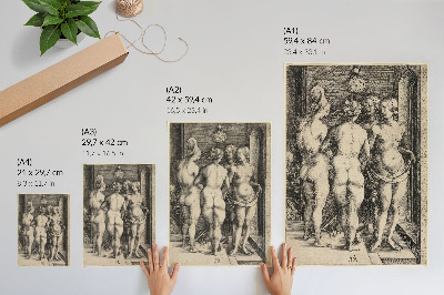 Zidni plakat Četiri gole žene, Albrecht Dürer