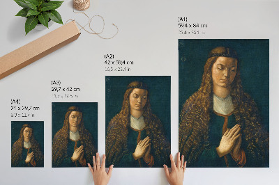 Dekorativni plakat Portret mlade žene s raspuštenom kosom, 1497., Albrecht Dürer