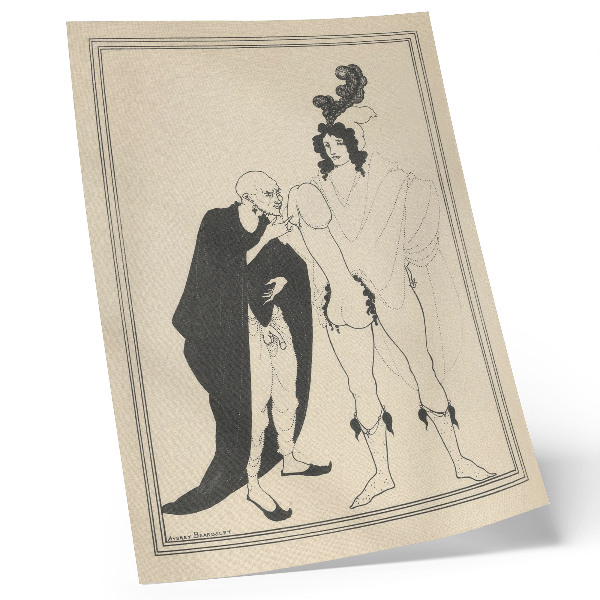 Tisak na platno Heraldovo ispitivanje temeljeno na Aristofanovom Lizistratu, Aubrey Beardsley