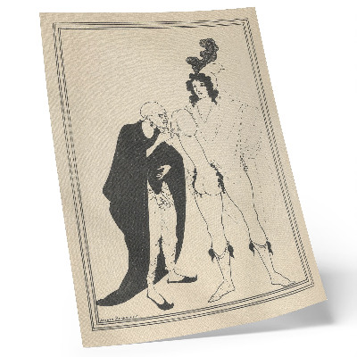 Tisak na platno Heraldovo ispitivanje temeljeno na Aristofanovom Lizistratu, Aubrey Beardsley