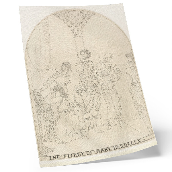 Zidni plakat Litanije Marije Magdalene od Aubrey Vincent Beardsley