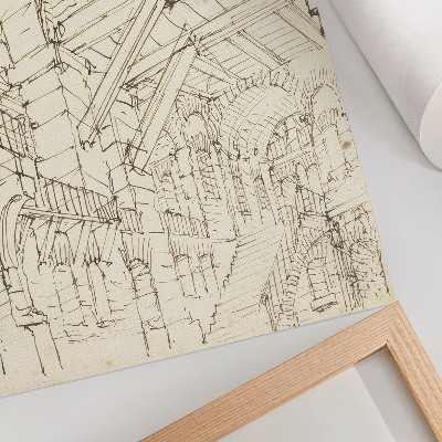 Tisak na platno Arhitektonske studije, null Giovanni Battista Piranesi