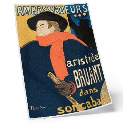 Plakat Veleposlanici Aristidea Bruanta u son cabaretu iz 1892. visoke rezolucije Henrija de Toulouse-Lautreca
