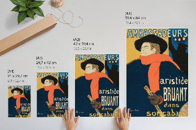 Plakat Veleposlanici Aristidea Bruanta u son cabaretu iz 1892. visoke rezolucije Henrija de Toulouse-Lautreca