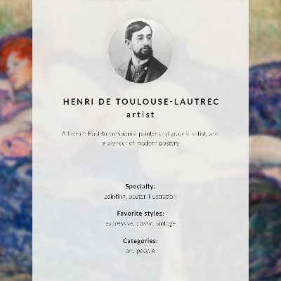 Tisak na platno Jadni šetač ulice! (1893.) gravura Henrija de Toulouse-Lautreca