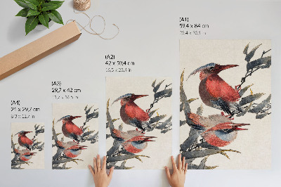 Plakat Katsushika Hokusaijeve Ptice iz Albuma skica (1814.), starinski japanski otisci od drveta