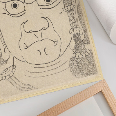 Tisak na platno Maska Fudō Myōō, škola Katsushika Hokusai