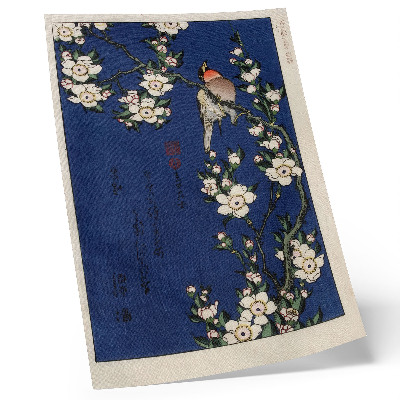 Zidni plakat Katsushika Hokusai (1760-1849), Robin na grani trešnjinog cvijeta