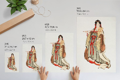 Dekorativni plakat Benten (Boginja ljubavi) (18. – 19. stoljeće), ilustracija Japanke iz kamenog doba koju je naslikao Katsushika Hokusai