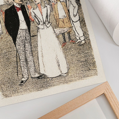 Tisak na platno Vječni trio (1899.) – gravura Théophilea Alexandrea Steinlena