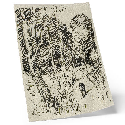 Plakat Šumski krajolik s skitnicom, Théophile-Alexandre Pierre Steinlen